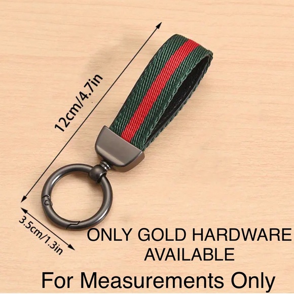 Webbed Rope Key Chain Green/Red - Picture 3 of 3